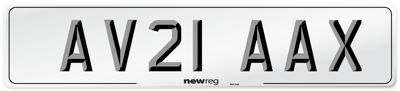 AV21 AAX Number Plate from New Reg